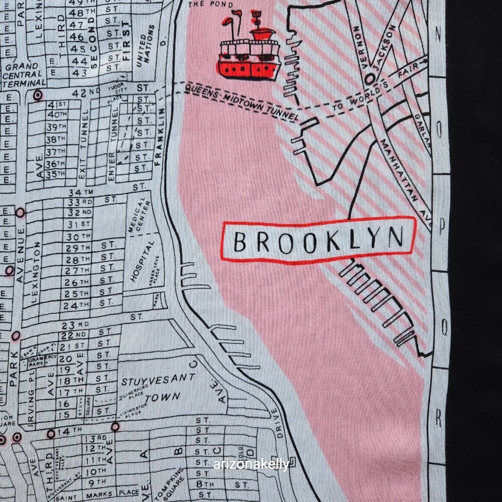 kate spade NYC New York Map Scarf Pink - Picture 11 of 14